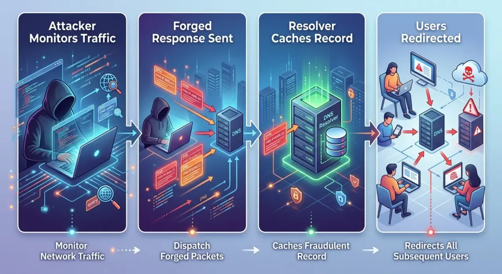 DNS Spoofing-Step-by-Step Attack Mechanics